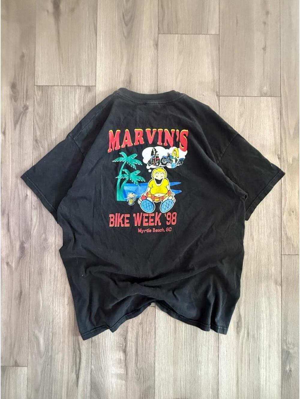 Vintage Marvin's Bike Week Black T-shirt